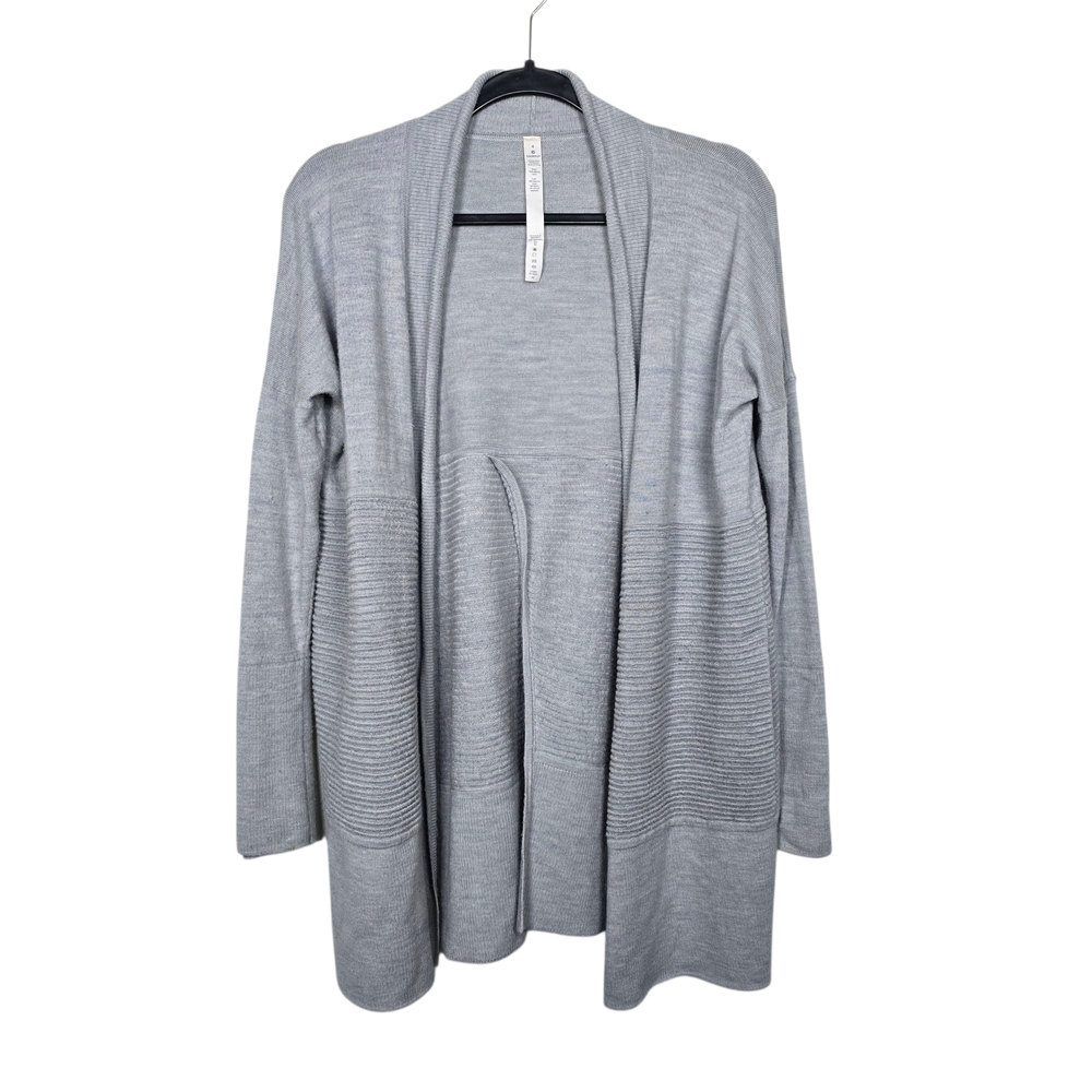 Lululemon Athletica Light Gray CardiganLululemon Wool Cardigan Blissful Zen 100%